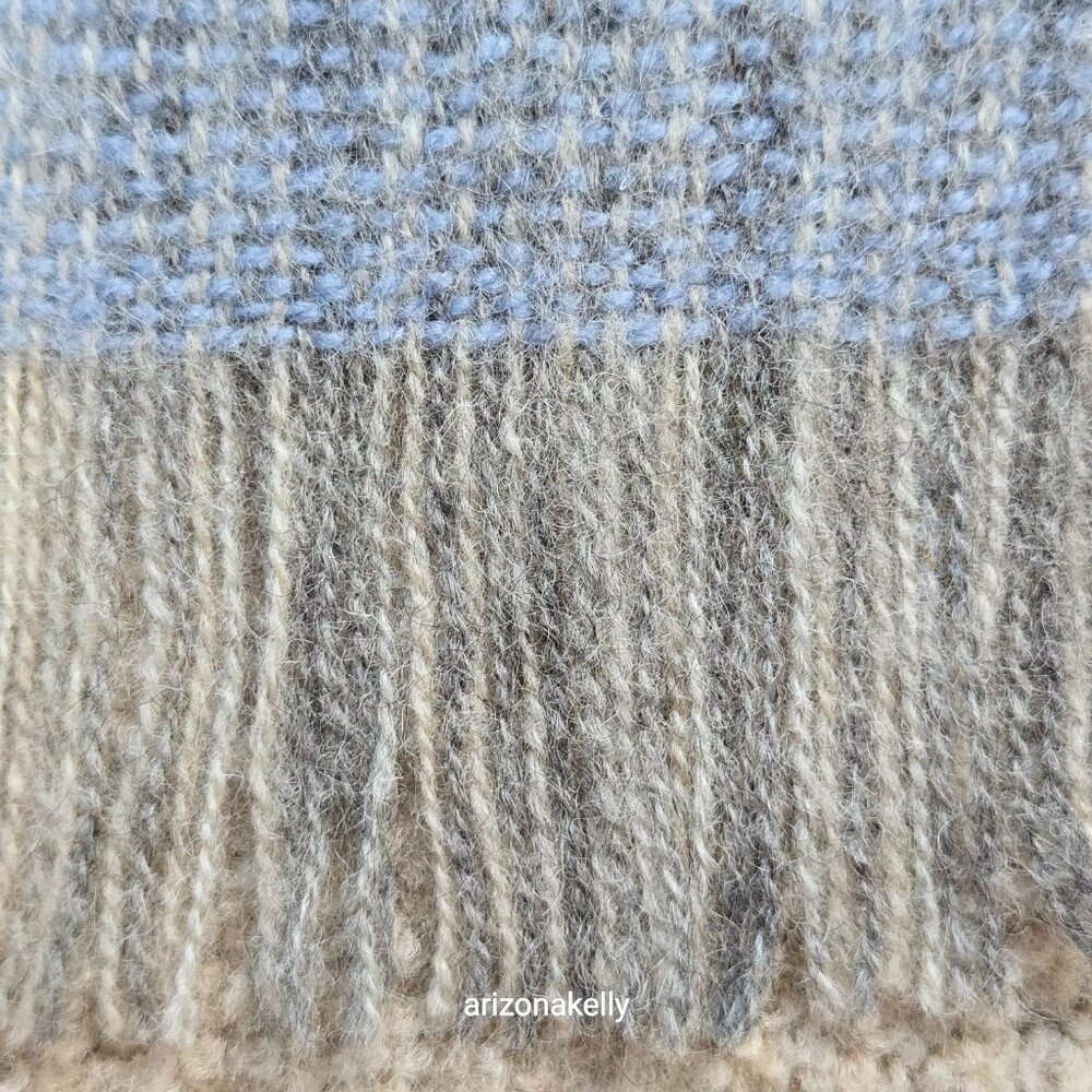 Handwoven Wool Scarf Atelje Carding Tweed Gradient Ombre Sweden Scandinavia - Picture 5 of 14